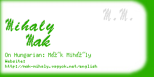 mihaly mak business card